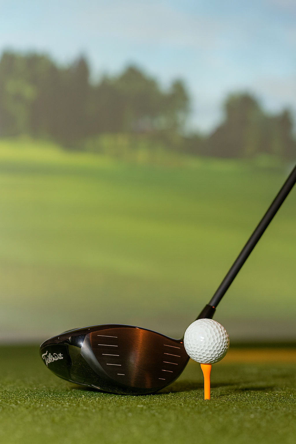 Driver de golf sur pelouse